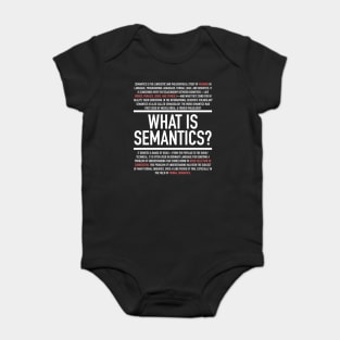 Semantics Defined - Linguistics Teacher Baby Bodysuit
